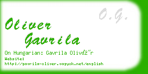 oliver gavrila business card